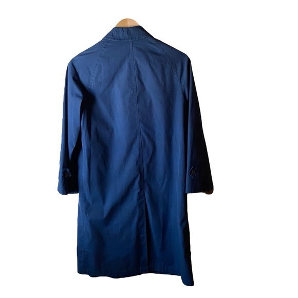 London Fog Vintage Navy Raincoat Weatherwear Distinction Women’s Navy Blue - Picture 3 of 13